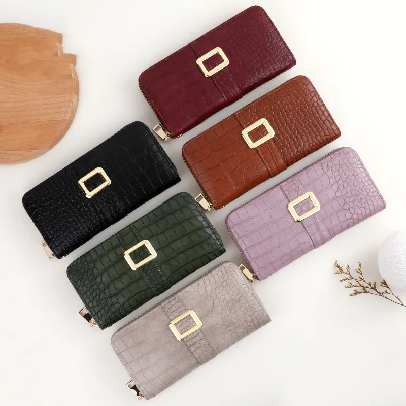 Beste glidelås telefon lommebok dame skinn Billfolds