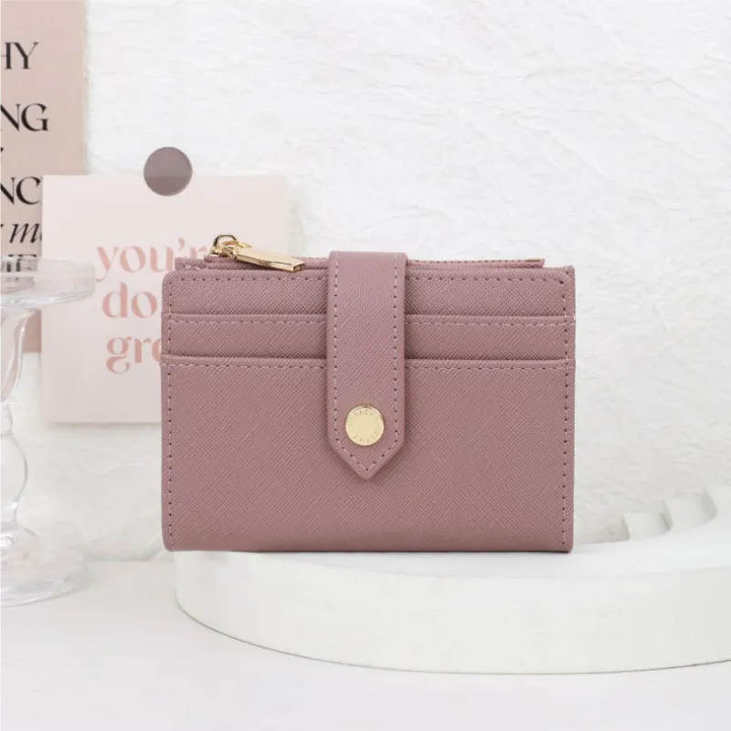 Designer ID-kortholder for kvinner Bifold lommebok med trykklås