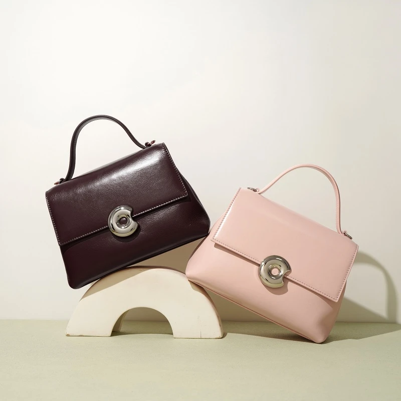 Rosa topphåndtak Crossbody-veske