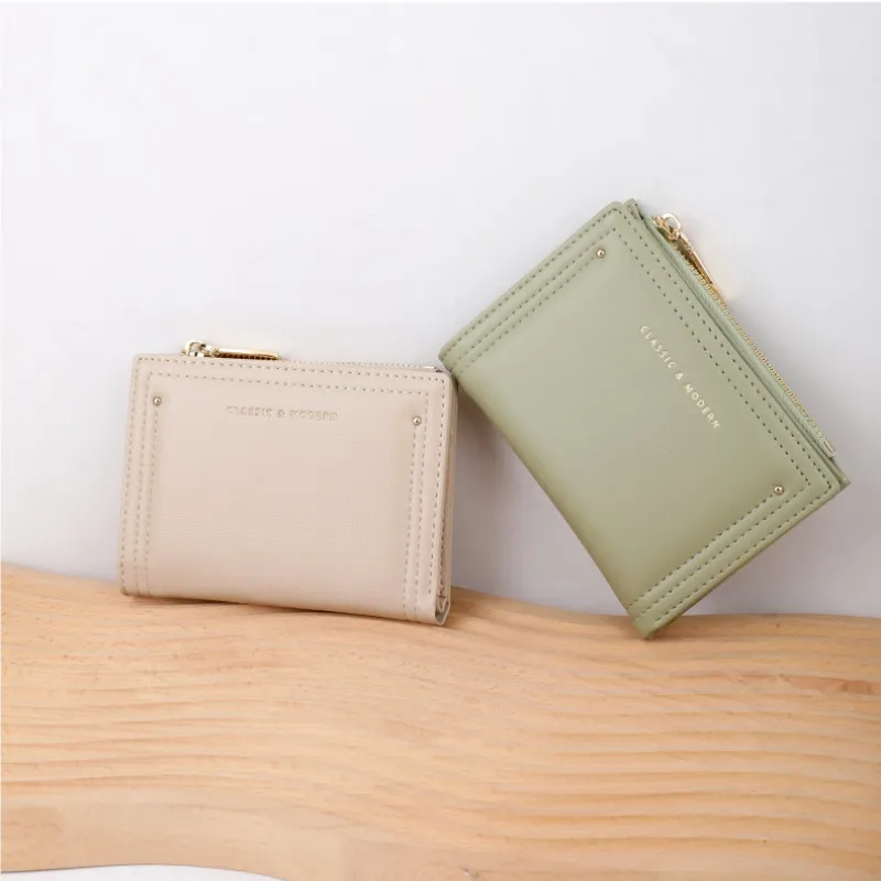 Trendy grønne damekortlommebøker